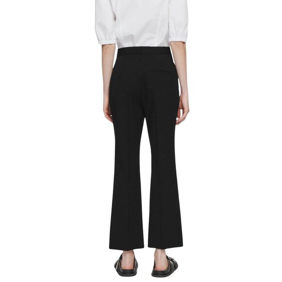 350. MARIA MCMANUS High Waisted Crop Trouser Black Wool $690 NWT Sz 4 - Picture 3 of 4